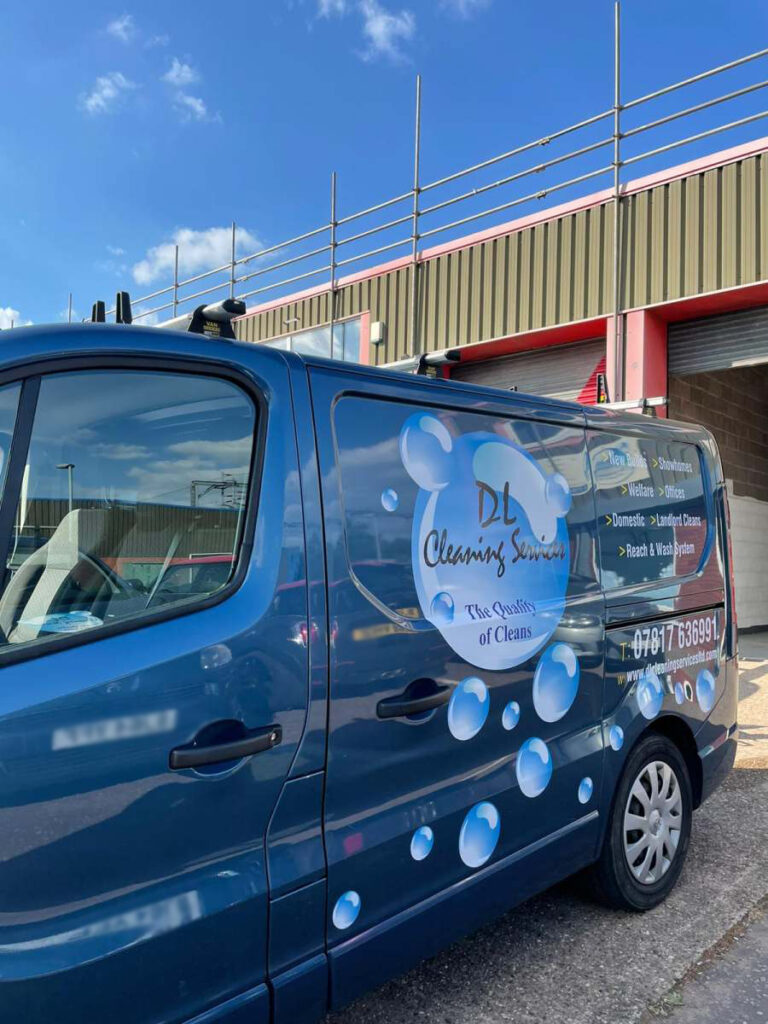 DL Cleaning Services van offering commercial cleaning Tamworth